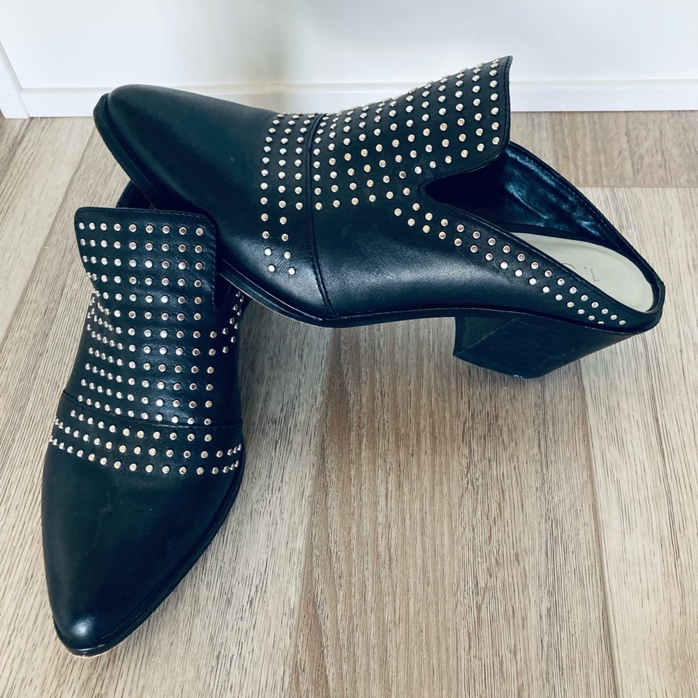 1.State Studded Black Mules size 7.5